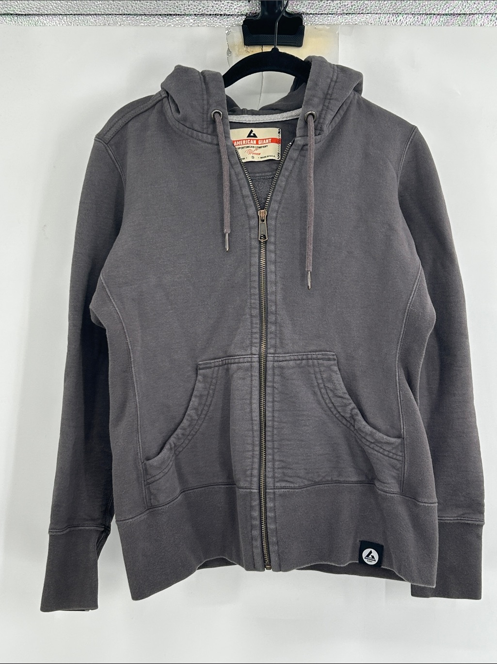 American Giant Women's Classic Full Zip Hoodie Grey Size Small — image 3 of 7